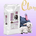 Корм для собак мелких сухой CLAN Classic Hypoallergenic 23/11 гипоаллергенный, ягненок и индейка с бурым рисом, 10кг