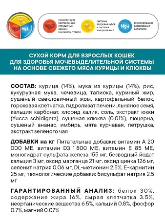 Сухой корм для кошек 1st CHOICE Urinary Профилактика МКБ 1,8 кг