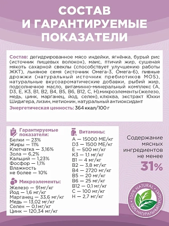 Сухой корм CLAN Classic Hypoallergenic 23/11для собак крупных и средних пород гипоаллергенный, ягненок и индейка с бурым рисом