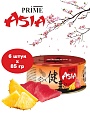 Корм для кошек влажный PRIME ASIA Тунец с ананасом в желе, ж/б 85г, 6 шт.