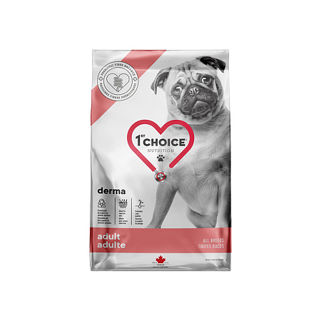 Корм для собак сухой 1st Choice Grain Free Derma для гиперчувствительной кожи на лососе, 2кг