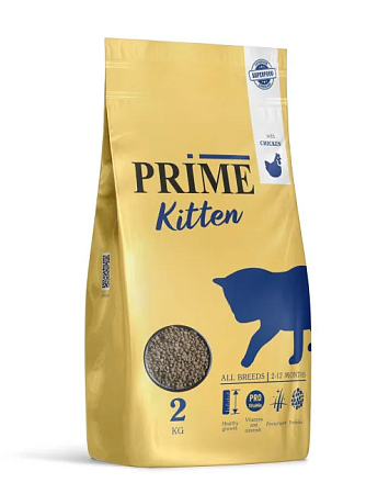 Сухой корм PRIME KITTEN для котят от 2 до 12 месяцев, с курицей