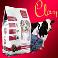 Сухой корм Clan Classic Active 25/16 для гиперактивных собак крупных и средних пород (говядина/индейка)