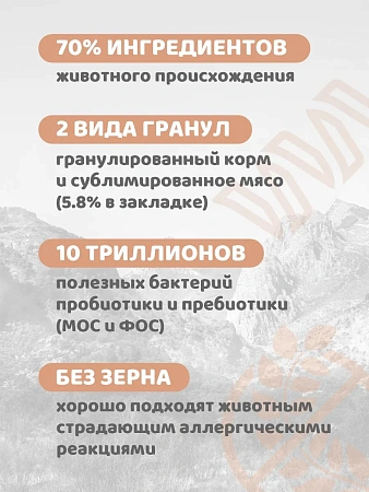  Paddy Time "Лосось" корм для кошек, 2 вида гранул:крокет+сублимированное мясо курицы,1,25кг